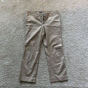 J. CREW Tan Stretch City Fit Cropped Dress Pants Size 6